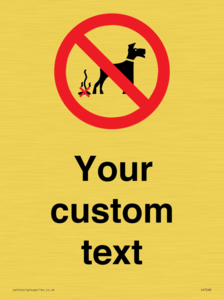 IV7268: Custom Prohibition No dog fouling