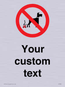 IV7268: Custom Prohibition No dog fouling