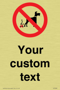 IV7268: Custom Prohibition No dog fouling