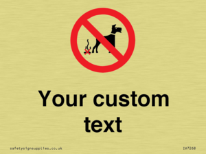 IV7268: Custom Prohibition No dog fouling