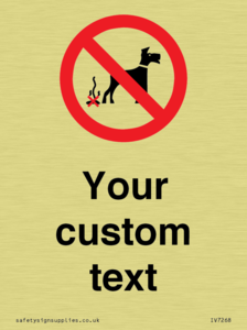 IV7268: Custom Prohibition No dog fouling