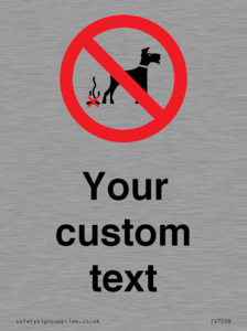 IV7268: Custom Prohibition No dog fouling