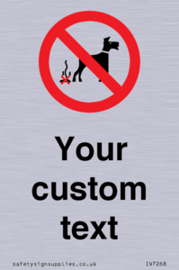 IV7268: Custom Prohibition No dog fouling