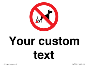 IV7268: Custom Prohibition No dog fouling