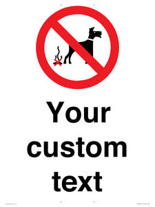 IV7268: Custom Prohibition No dog fouling