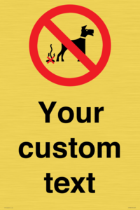 IV7268: Custom Prohibition No dog fouling