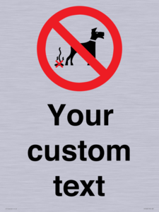 IV7268: Custom Prohibition No dog fouling