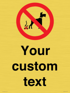 IV7268: Custom Prohibition No dog fouling