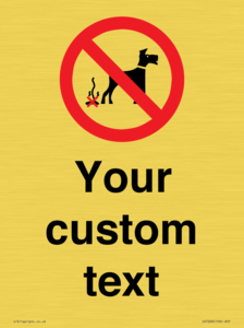IV7268: Custom Prohibition No dog fouling