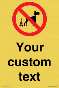IV7268: Custom Prohibition No dog fouling
