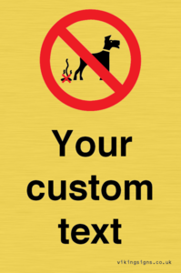 IV7268: Custom Prohibition No dog fouling