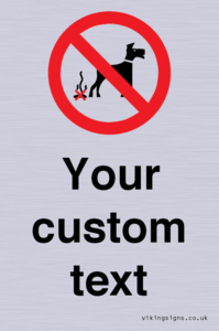 IV7268: Custom Prohibition No dog fouling