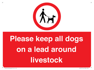IV7277: Please keep all dogs on a lead around livestock