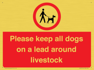 IV7277: Please keep all dogs on a lead around livestock