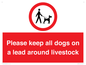 IV7277: Please keep all dogs on a lead around livestock