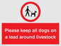 IV7277: Please keep all dogs on a lead around livestock