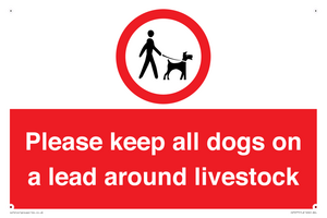 IV7277: Please keep all dogs on a lead around livestock