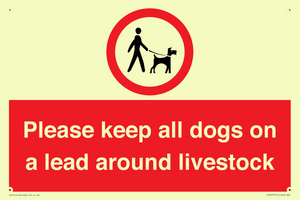 IV7277: Please keep all dogs on a lead around livestock