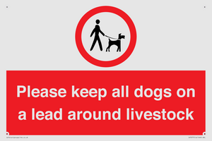 IV7277: Please keep all dogs on a lead around livestock