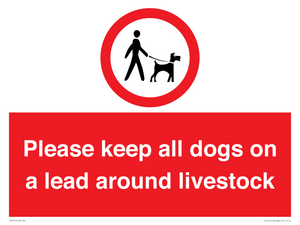 IV7277: Please keep all dogs on a lead around livestock