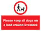 IV7277: Please keep all dogs on a lead around livestock