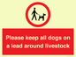IV7277: Please keep all dogs on a lead around livestock