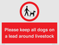 IV7277: Please keep all dogs on a lead around livestock