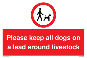 IV7277: Please keep all dogs on a lead around livestock