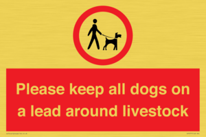 IV7277: Please keep all dogs on a lead around livestock