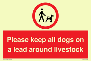 IV7277: Please keep all dogs on a lead around livestock