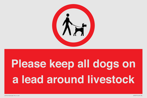IV7277: Please keep all dogs on a lead around livestock