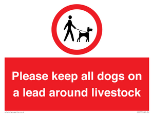 IV7277: Please keep all dogs on a lead around livestock