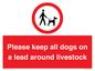IV7277: Please keep all dogs on a lead around livestock