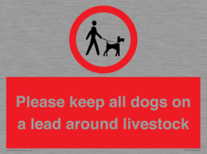 IV7277: Please keep all dogs on a lead around livestock