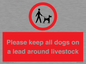 IV7277: Please keep all dogs on a lead around livestock