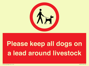 IV7277: Please keep all dogs on a lead around livestock