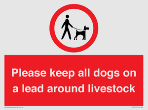 IV7277: Please keep all dogs on a lead around livestock
