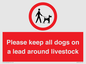 IV7277: Please keep all dogs on a lead around livestock