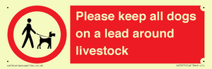 IV7277: Please keep all dogs on a lead around livestock
