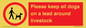 IV7277: Please keep all dogs on a lead around livestock