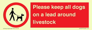 IV7277: Please keep all dogs on a lead around livestock