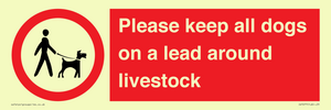 IV7277: Please keep all dogs on a lead around livestock