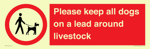 IV7277: Please keep all dogs on a lead around livestock