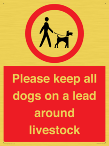 IV7277: Please keep all dogs on a lead around livestock