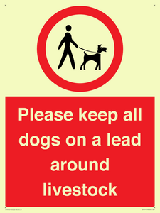 IV7277: Please keep all dogs on a lead around livestock