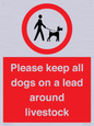 IV7277: Please keep all dogs on a lead around livestock