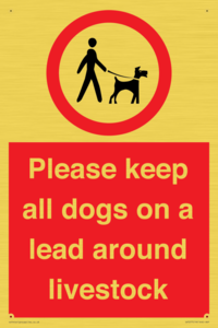 IV7277: Please keep all dogs on a lead around livestock