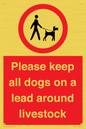 IV7277: Please keep all dogs on a lead around livestock
