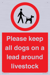 IV7277: Please keep all dogs on a lead around livestock