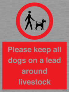 IV7277: Please keep all dogs on a lead around livestock